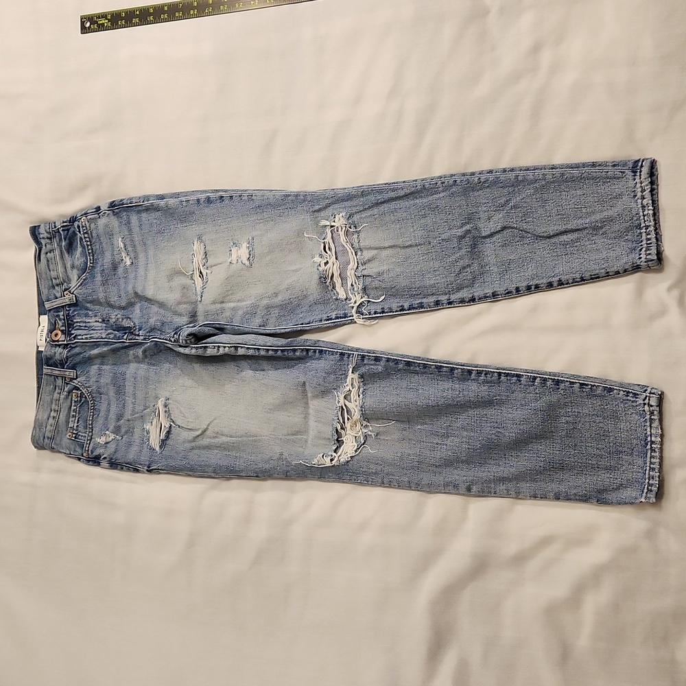 Pistola jeans‎ high rise straight leg women's 27 blue denim distressed